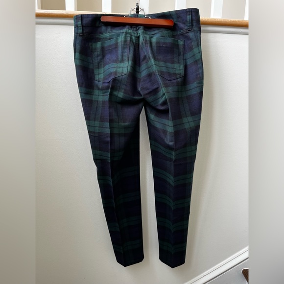 BANANA REPUBLIC Navy and Green Plaid Trousers - Picture 5 of 5